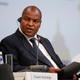 Faustin Archange Touadera, President of the Central African Republic sits on a panel.
